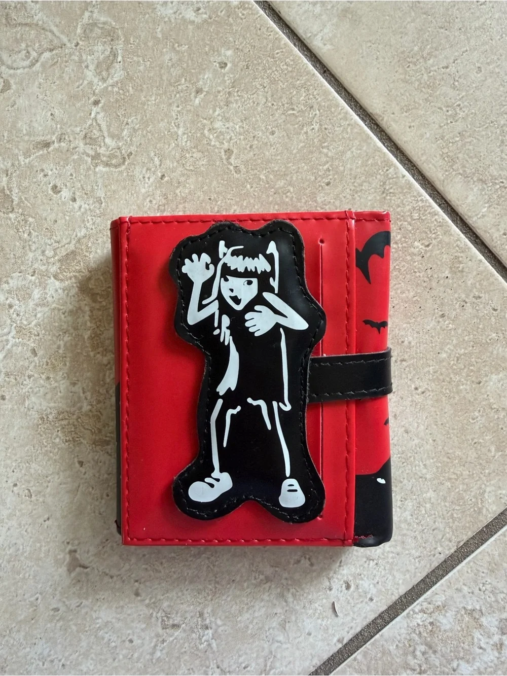 Rare Emily the Strange The Cat Girl Bi-fold Wallet 90s Y2K Emo Goth